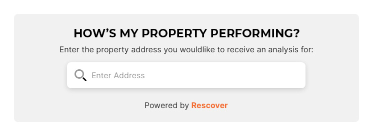 Property Performance Engine Widget