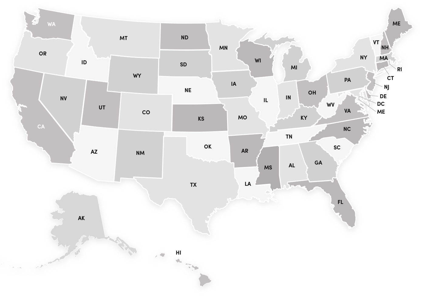 US States Map